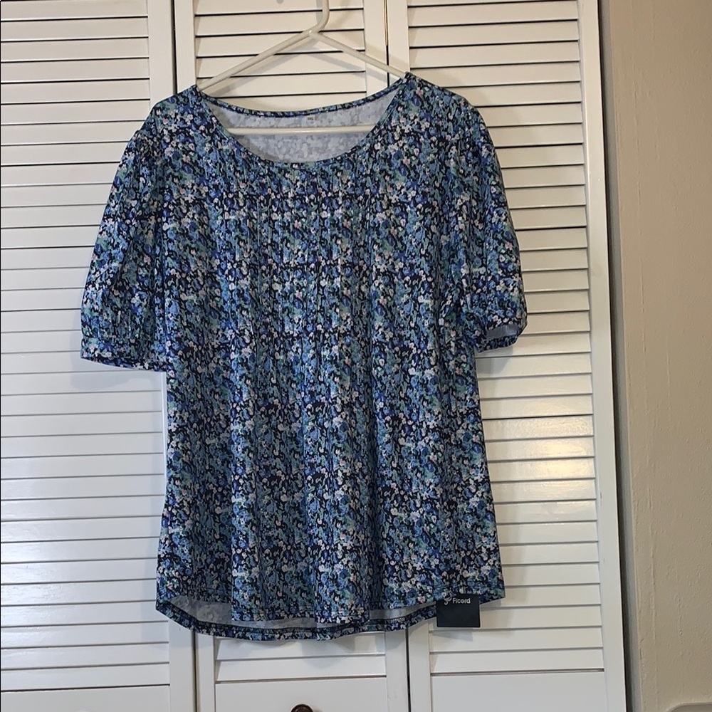 Floral Blue Women's Top